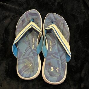 Blue and White Women's Sandals by under armour